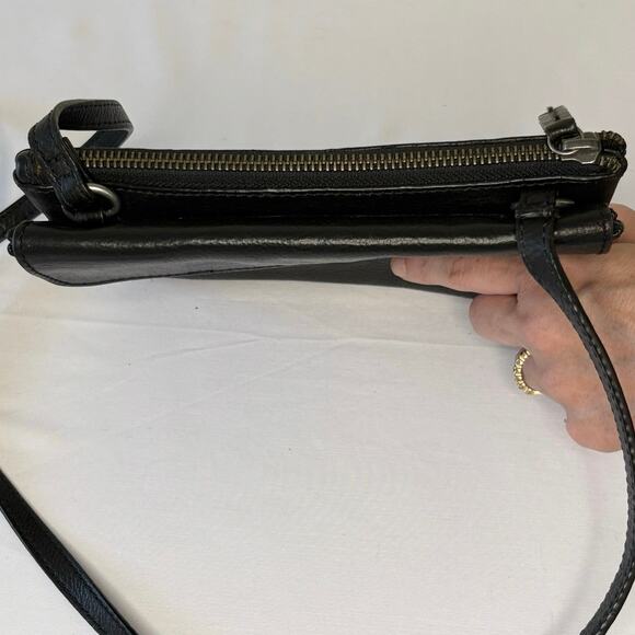 J. Jill Pebbled Leather Crossbody Bag | Black | Adjustable Strap Purse | EUC - Picture 3 of 10